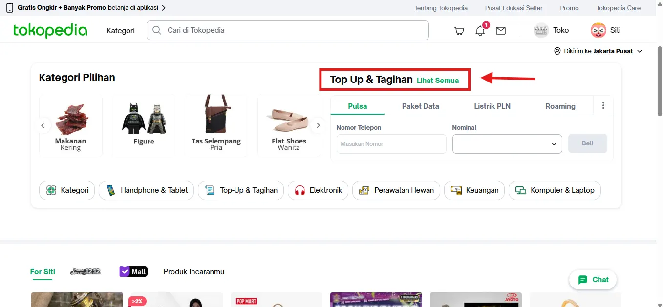 bayar tagihan Accurate via Tokopedia E-Invoicing